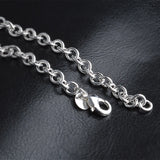 925 Silver 6mm Link Chain Bracelet Women Jewelry