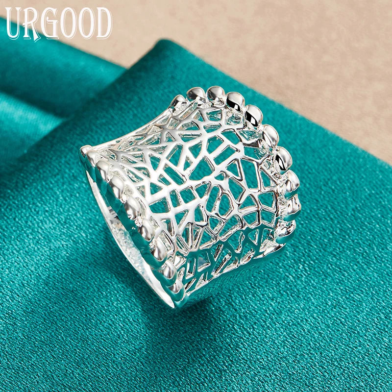 925 Sterling Silver Weave Ring For Women Man