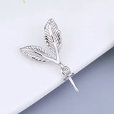 925 Silver Pearl or Bead Semi Mount Pendant Yellow Rose