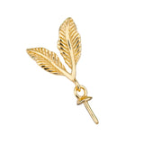 925 Silver Pearl or Bead Semi Mount Pendant Yellow Rose