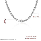 925 Silver 7mm 20in Chain Necklace Men Women Party Jewelry