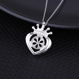 925 Silver Pearl or Round Bead Semi Mount Pendant Setting Women Fine Jewelry