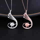 925 Silver 8-11mm Pearl Bead Semi Mount Pendant CZ