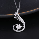 925 Silver 8-11mm Pearl Bead Semi Mount Pendant CZ