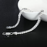 925 Silver Full Side Chain Bracelet 5mm 8"