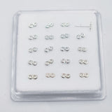 925 Silver 8 Shape Nose Stud Piercing Jewelry 20pcs/lot