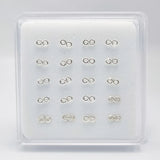 925 Silver 8 Shape Nose Stud Piercing Jewelry 20pcs/lot
