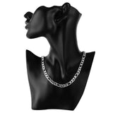 925 Sterling Silver 8MM Chain Necklace Bracelet Set Christmas Charm