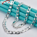 925 Sterling Silver 8mm Round Chain 16-24 Inch Party Jewelry