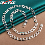 925 Sterling Silver 8mm Round Chain 16-24 Inch Party Jewelry