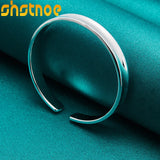 925 Sterling Silver 8mm Round Bracelets Bangles For Women