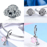 925 Silver Poodle & French Bulldog Charm for BISAER Bracelet