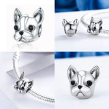 925 Silver Poodle & French Bulldog Charm for BISAER Bracelet