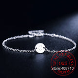 925 Silver A-Z Letter Bracelets&Bangles Women Chain Link Jewelry