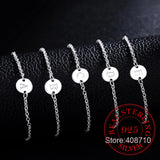 925 Silver A-Z Letter Bracelets&Bangles Women Chain Link Jewelry
