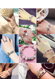 925 Silver A-Z Letter Mosaic Zircon Charm Bracelets