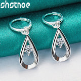 925 Silver Water Drop Earrings AAA Zircon Women Party Charm Jewelry