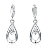 925 Silver Water Drop Earrings AAA Zircon Women Party Charm Jewelry