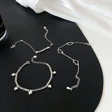925 Silver Heart/Rainbow/Bead Bracelet Chain Adjustable Classic Gift