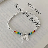 925 Silver Heart/Rainbow/Bead Bracelet Chain Adjustable Classic Gift