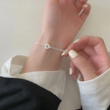 925 Silver Adjustable Bracelet Women Rainbow Dog Bead Chain Hand Jewelry