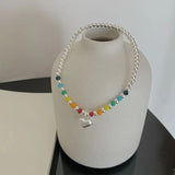925 Silver Adjustable Bracelet Women Rainbow Dog Bead Chain Hand Jewelry