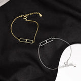 925 Silver Initial Letter Cuban Chain Bracelet Adjustable Elegant Jewelry