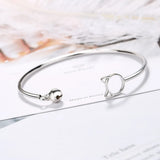 925 Silver Cat Charm Bracelet for Women Party Gift