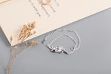925 Silver Adjustable Flower Charm Bracelet Bangle for Women