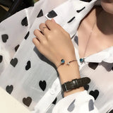 925 Silver Mermaid Charm Bracelet Crystal Bangle Women Wedding Gift
