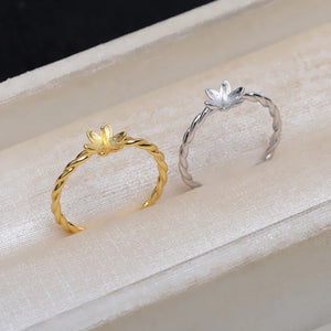 925 Silver Adjustable Finger Ring for 8-10mm Pearls