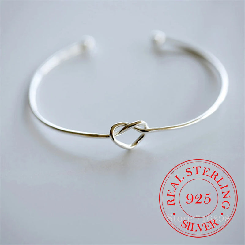925 Silver Heart Charm Bracelet for Women Wedding Gift
