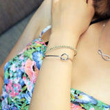925 Silver Heart Charm Bracelet for Women Wedding Gift