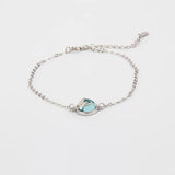 925 Silver Mermaid Charm Bracelet Crystal Bangle
