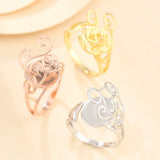 925 Silver Adjustable Ring Base for 11X12.5mm Oval Gemstone Setting