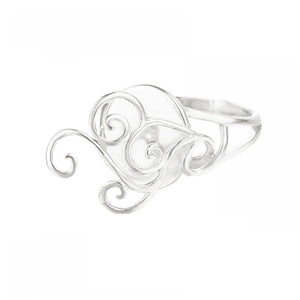 925 Silver Adjustable Ring Base for 11X12.5mm Oval Gemstone Setting