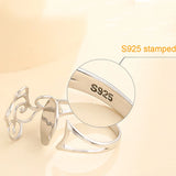 925 Silver Adjustable Ring Base for 11X12.5mm Oval Gemstone Setting