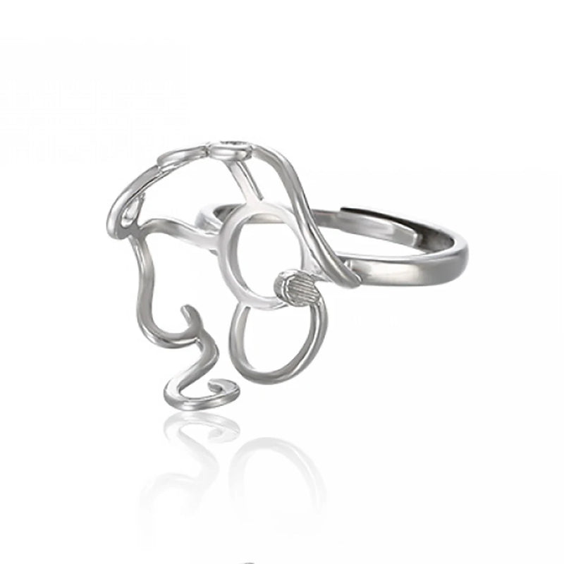 925 Sterling Silver Adjustable Ring Base for Irregular Gemstone Ring DIY