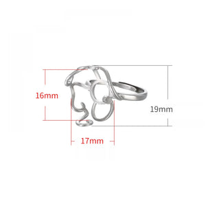 925 Sterling Silver Adjustable Ring Base for Irregular Gemstone Ring DIY