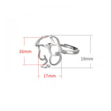 925 Sterling Silver Adjustable Ring Base for Irregular Gemstone Ring DIY