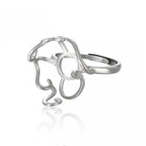 925 Sterling Silver Adjustable Ring Base for Irregular Gemstone Ring DIY