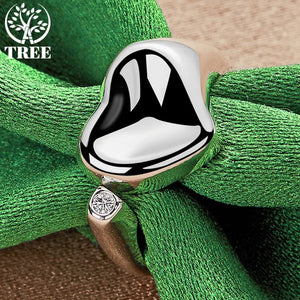 925 Silver Zircon Heart Ring For Women Party Engagement Wedding Gift