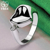 925 Silver Zircon Heart Ring For Women Party Engagement Wedding Gift