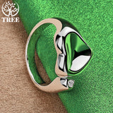 925 Silver Zircon Heart Ring For Women Party Engagement Wedding Gift