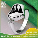 925 Silver Zircon Heart Ring For Women Party Engagement Wedding Gift