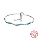925 Silver Adjustable Snake Chain Bracelet For Charms Women Jewelry