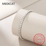 925 Silver Tennis Bracelet Sparkling Zircon Bride Jewelry