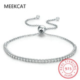 925 Silver Tennis Bracelet Sparkling Zircon Bride Jewelry