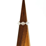 925 Silver Zircon Ring Mounts for Women, Pearl Fitting