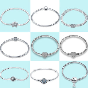 925 Silver Bracelets for Hot Charms Women's Jewelry